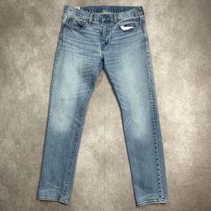 J. Crew Denim Jeans Men's 32 x 32 Style 484 Stretch Slim Taper Leg Blue 5 Pocket